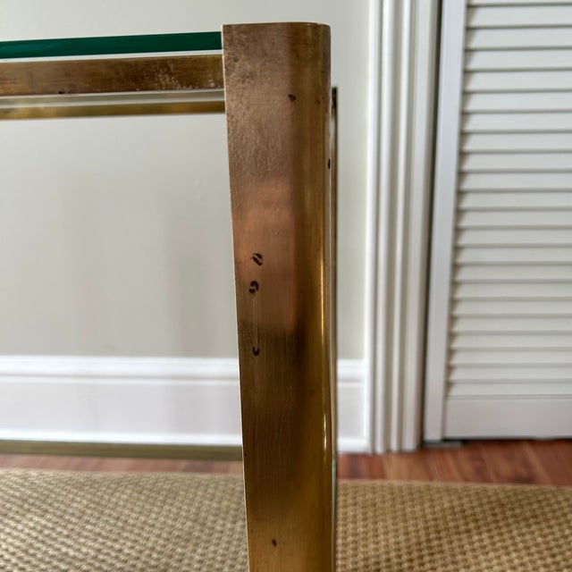 very sleek brass and glass side tables from vaughan - 4 years old perfect for any room tables are perfect but the finish...