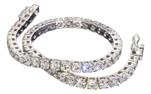 10k White Gold Tennis Bracelet With 10.26ctw of E/Vvs2 Grade Lab-Grown Diamonds