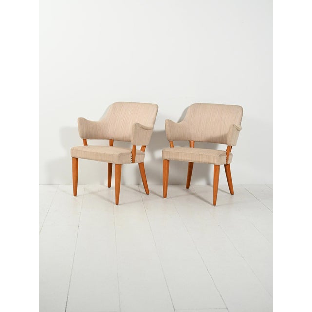 Lata Greven Armchairs by Carl Malmsten for O.H. Sjögren, 1953, Set of 2 For Sale - Image 3 of 13