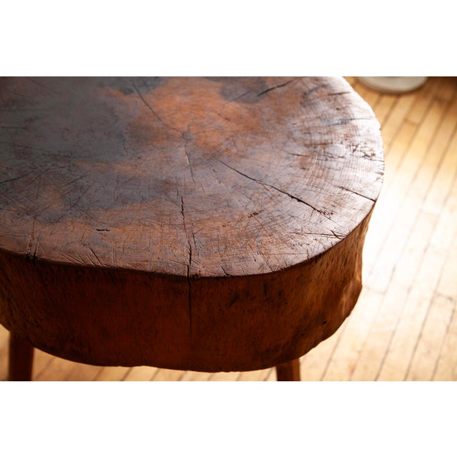 19th Century Butcher Block Side Table, American For Sale In Philadelphia - Image 6 of 6