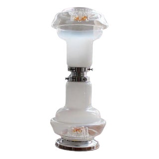 Table Lamp in Introflex Glass from Mazzega, 1970s For Sale