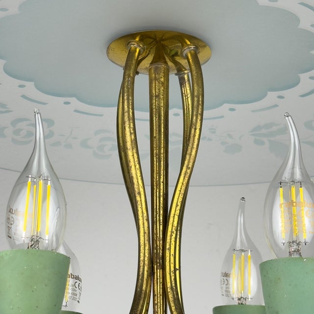 Vintage Chandelier attributed to Pietro Chiesa for Fontana Arte, Italy, 1930s For Sale - Image 14 of 18