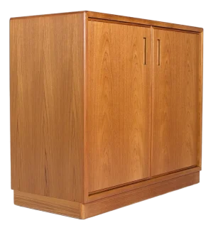 Scandinavian Teak Sideboard with Two Doors, 1970s
