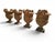 1950s Impruneta Terracotta Urns with Faun Heads and Acanthus Leaves, Italy, 1950, Set of 4 For Sale - Image 5 of 9