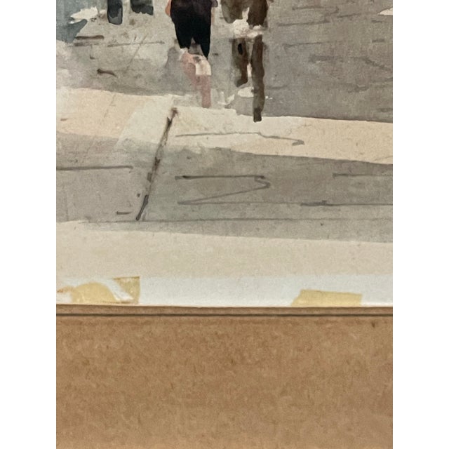 Late 20th Century “Cattedrale Di Santa Maria Del Fiore” Watercolor Street Scene, Signed Rino Golinelli For Sale - Image 9 of 12