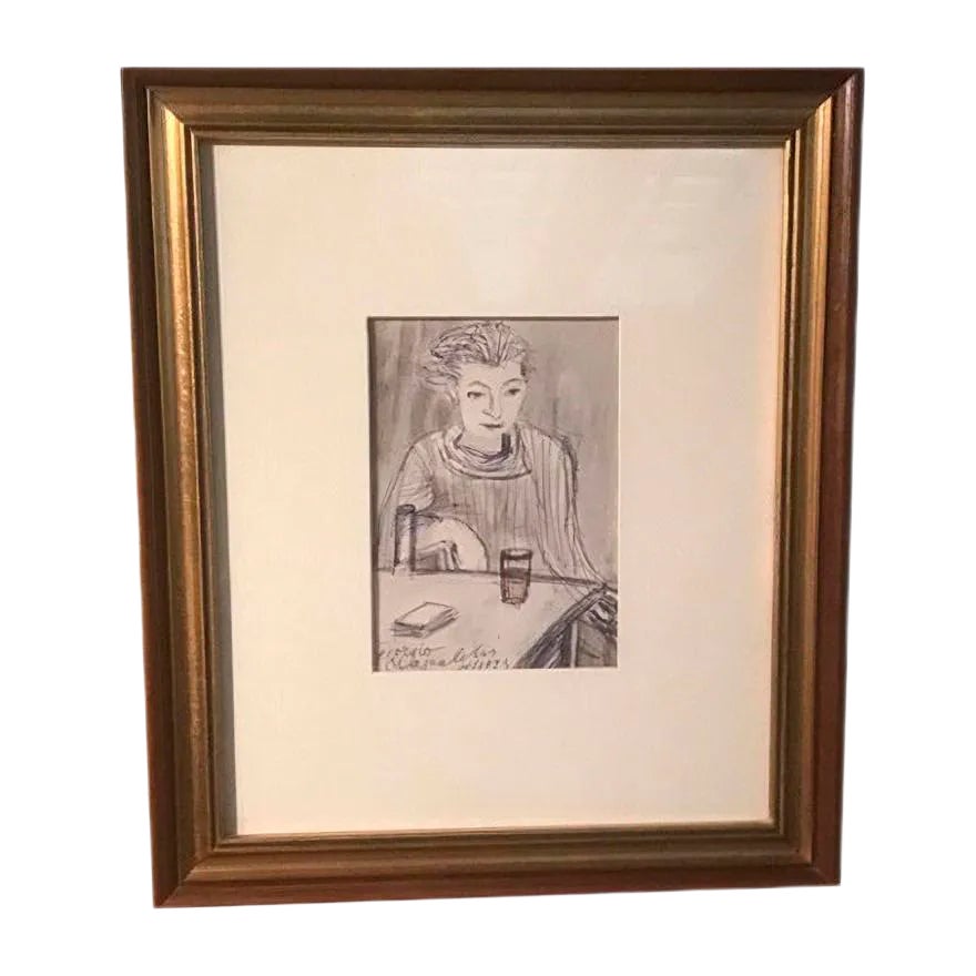 Italian Ink Drawing by Giorgio Mascalchi, 1973 | Chairish