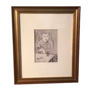 Italian Ink Drawing by Giorgio Mascalchi, 1973