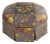 Late 20th Century Traditional Large Octagon Ottoman With Floral Tapestry Button Tufted Cushion Top For Sale