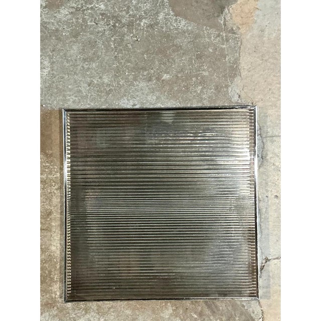 Vintage Geometric Metal and Mirrored Glass For Sale - Image 10 of 12