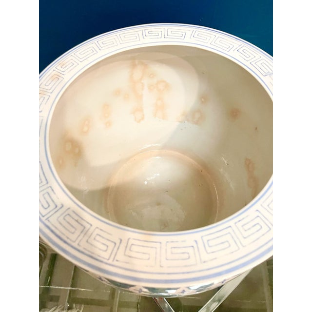 Late 20th Century Late 20th Century Pink and Blue Porcelain Fish Bowl For Sale - Image 5 of 5