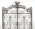 Black Vintage Entryway Wrought Iron Double Garden Gates For Sale - Image 8 of 9