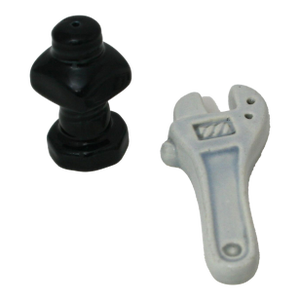 Vintage 1950s Ceramic Wrench Nut & Bolt Salt & Pepper Shakers