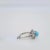 Metal Turquoise and White Diamond Ring in Platinum, size 5.25 For Sale - Image 7 of 8