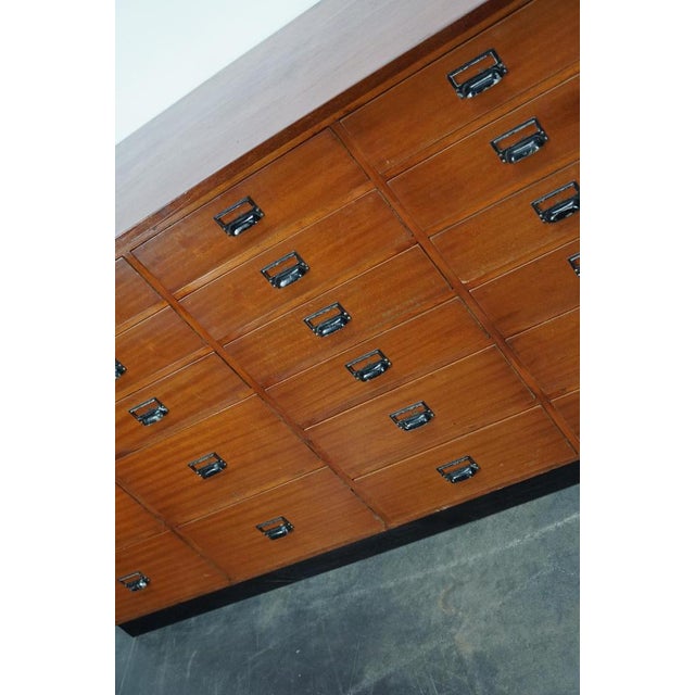 Mid-20th Century Dutch Industrial Mahogany Apothecary Cabinet For Sale - Image 16 of 18