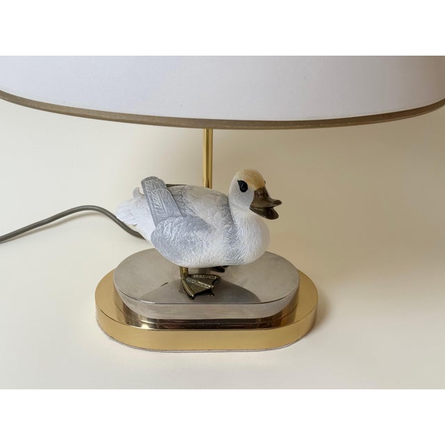 Metal Brass and Resin Duck Table Lamp by Elli Malevolti, Italy, 1970s For Sale - Image 7 of 15