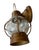 Mid 20th Century Vintage Caged Lantern Copper Painted Outdoor Wall Sconces For Sale - Image 5 of 7