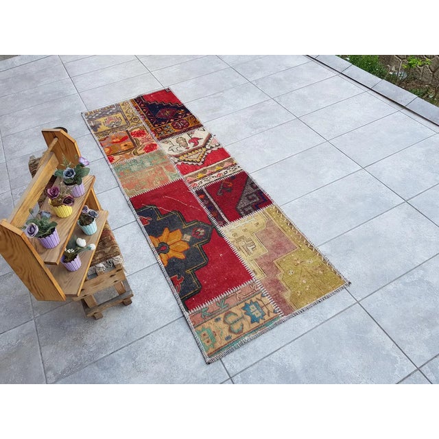 Anatolian Oushak Vintage Runner Rug For Sale - Image 9 of 10