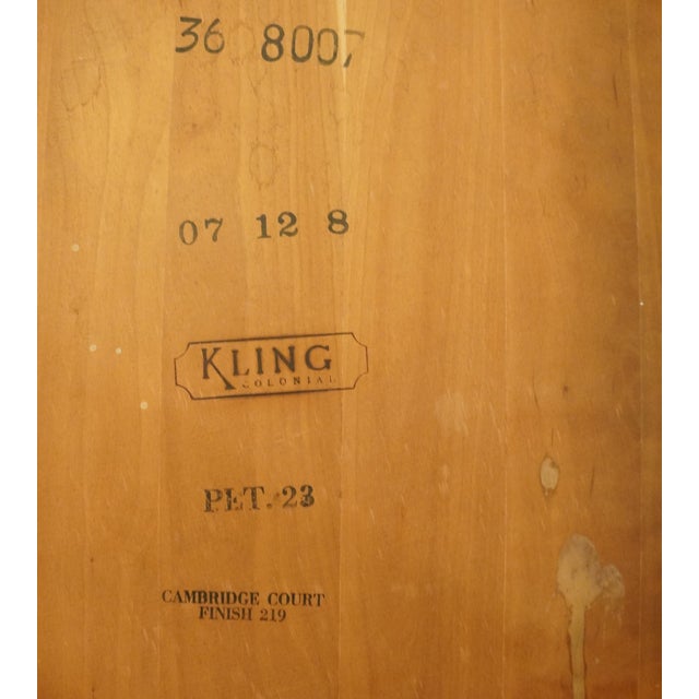 Kling Colonial Cambridge Court Solid Cherry Traditional Style Hexagonal Storage Accent End Table in 36-8007 - 219 Finish For Sale - Image 12 of 13