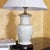 Ceramic Vintage Ivory Speckled Ceramic Ginger Jar Style Table Lamp With Cream Shade & Wood Base For Sale - Image 7 of 18