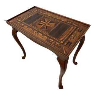 Early 20th‑Century Queen Anne Style Mahogany Tea Table For Sale