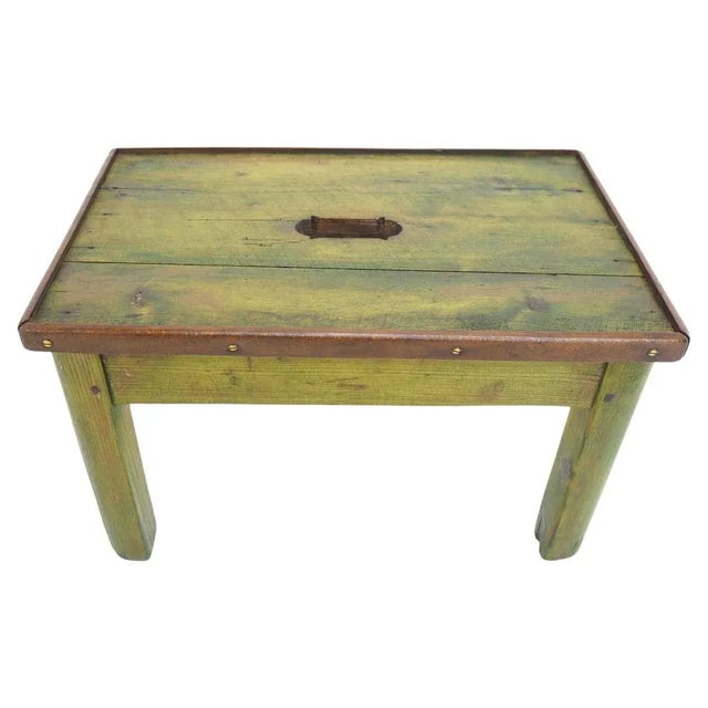 Vintage Industrial Allwood Footstool, 1950s For Sale - Image 9 of 9