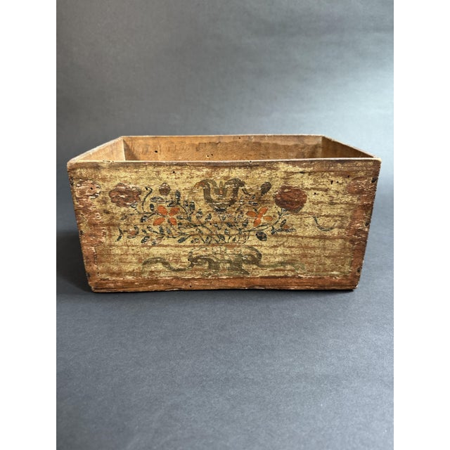 Small Painted Wooden Box, Puglia, Italy, 1700 For Sale - Image 9 of 16