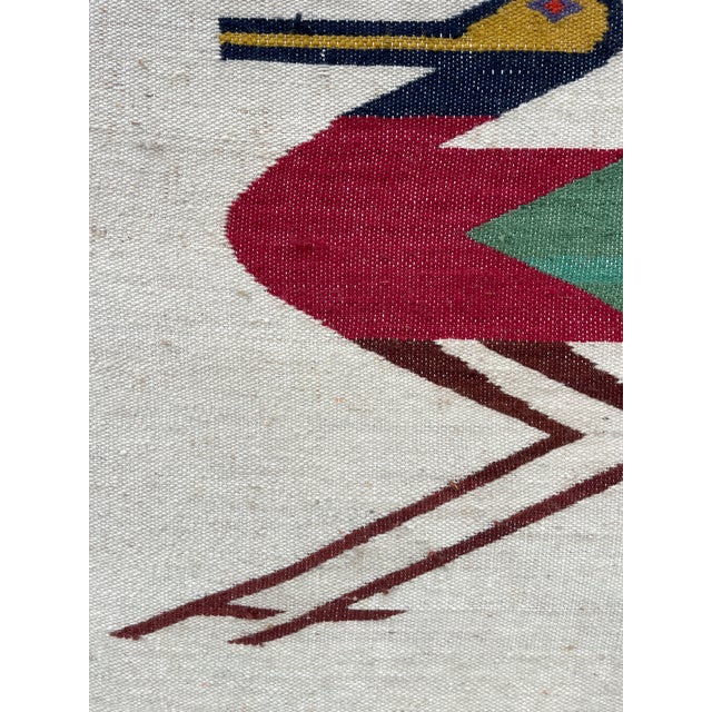 Spanish Vintage 1970s South American Hand-Woven Wool Folk Art Textile Wall Hanging For Sale - Image 3 of 8
