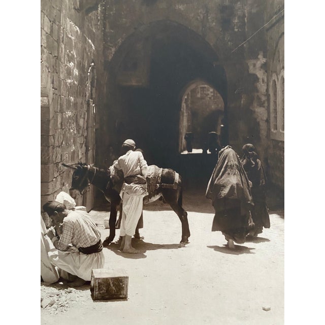 American Colony Jerusalem, Vintage Large Albumen Photo Jerusalem - House Of The "Rich Man", 1890-1920 For Sale - Image 4 of 9