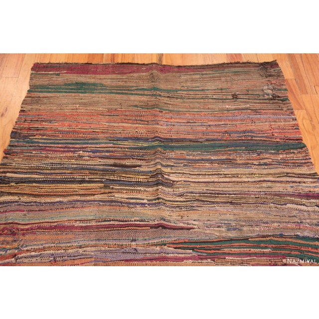 Textile Nazmiyal Collection Rust Vintage Moroccan Tribal Flatwoven Rug For Sale - Image 7 of 7