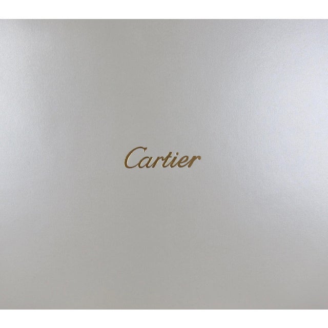 Metal Cartier Polished Pewter Silver Tray With Original Red Presentation Box For Sale - Image 7 of 9