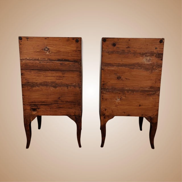 19th Century Venetian Rosewood Bedside Tables, 1799, Set of 2 For Sale - Image 6 of 16