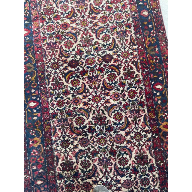 Vintage Full Plush Pile Colorful Runner - 3.8 X 19.9 For Sale - Image 4 of 12