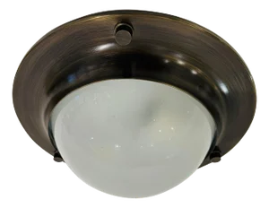 Azucena Aged Brass 1960 Italian Mid Century Flush Ceiling Lamp