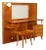 Vintage Dressing Table in Oak Veneer and Glass, 1960s For Sale