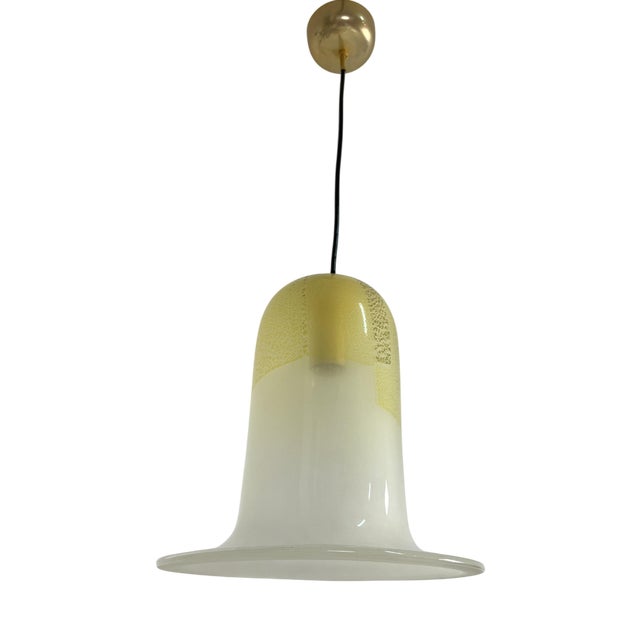 Mid-Century Modern Bell Lamp in Murano Glass and Brass, 1960s For Sale