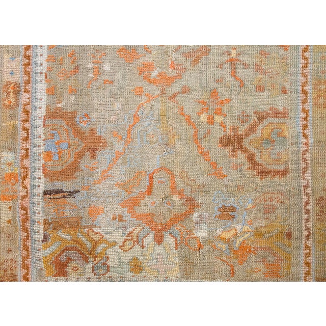 Early 20th Century Turkish Oushak Rug For Sale - Image 10 of 14
