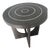 Contemporary Custom Gray Target-Pattern Side Table For Sale
