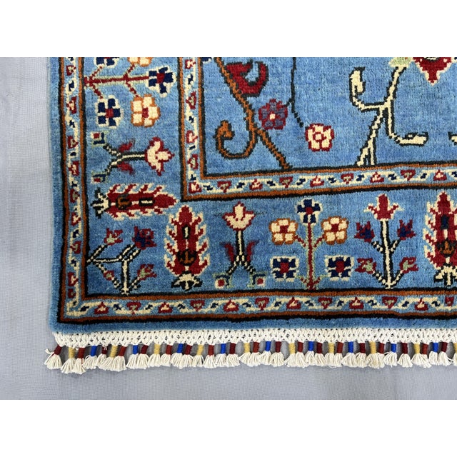 Blue Blue Sultani Persian Style Floral Area Rug, 3'2" X 4'11" For Sale - Image 8 of 13