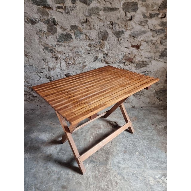 Mid-20th Century Folding Pine Table, 1950s For Sale - Image 12 of 18