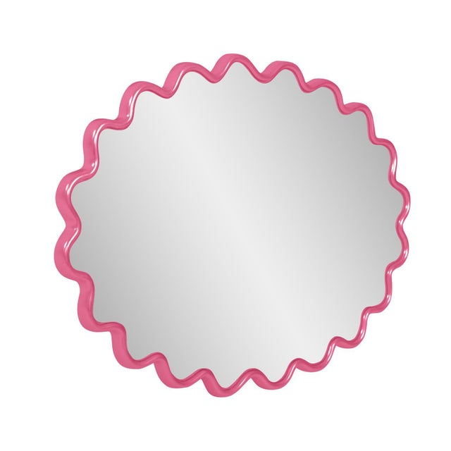 Kenneth Ludwig Chicago Cloud Mirror Hot Pink For Sale - Image 4 of 11