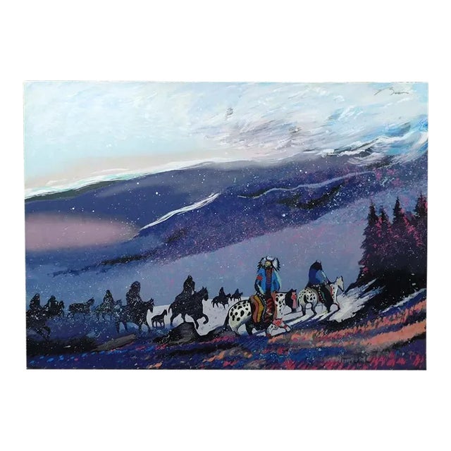 Earl Biss "Blizzard Along the Beartooth Range" Serigraph on Paper For Sale