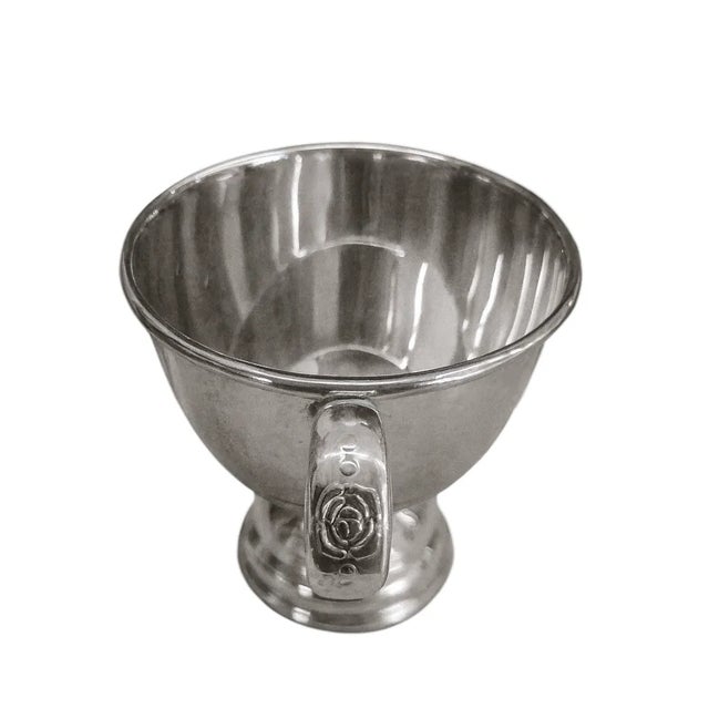 Japanese Mid 20th Century Japanese Silver Plate Punch Bowl Set W/ 12 Cups & Ladle — Holiday Entertaining For Sale - Image 3 of 4