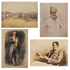 1901 Mortimer Menpes "Baron Alfred Milner" Original Period Antique Prints- Set of 4