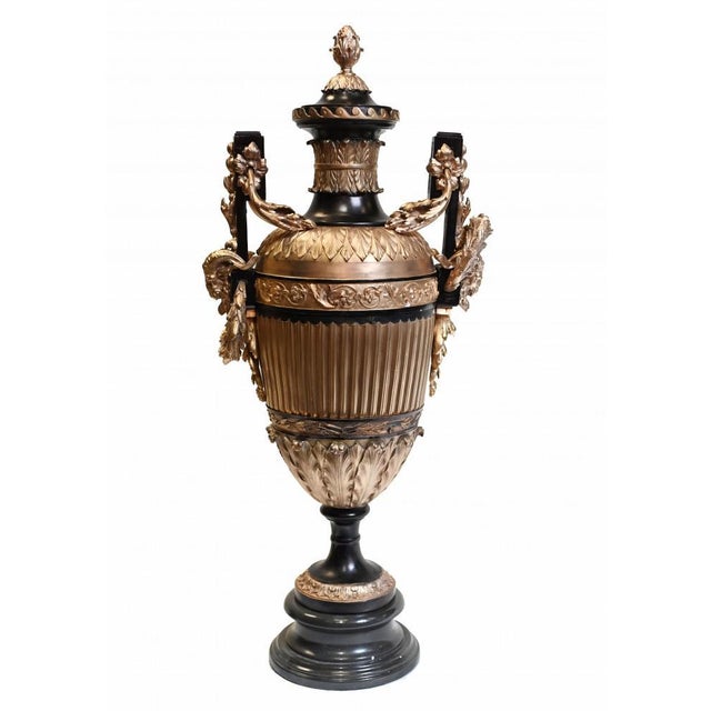 Bronze Classical Urns Grecian Amphora Barbedienne, Set of 2 For Sale - Image 12 of 14