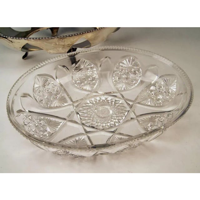 Large Austrian Silver Bowl with Glass Liner, 1900-1910 For Sale - Image 6 of 9