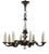 Art Deco Chandelier in Silvered Bronze, 1930s For Sale