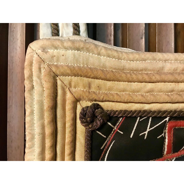 Italian Tapestry with Bamboo Rod, 1940s For Sale - Image 9 of 16