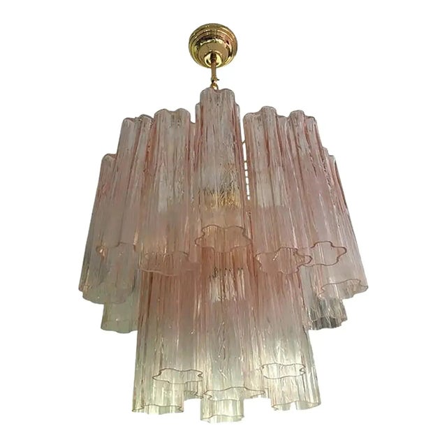 Glass Pink Tronchi Chandeliers by Simoeng for Simoeng, Set of 2 For Sale - Image 9 of 11