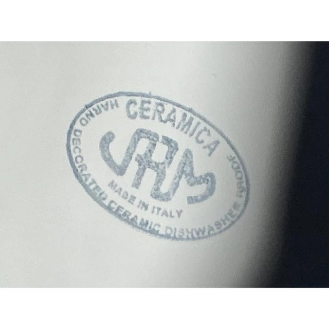 Off-white Vintage White Ceramic Serving Platter For Sale - Image 8 of 12