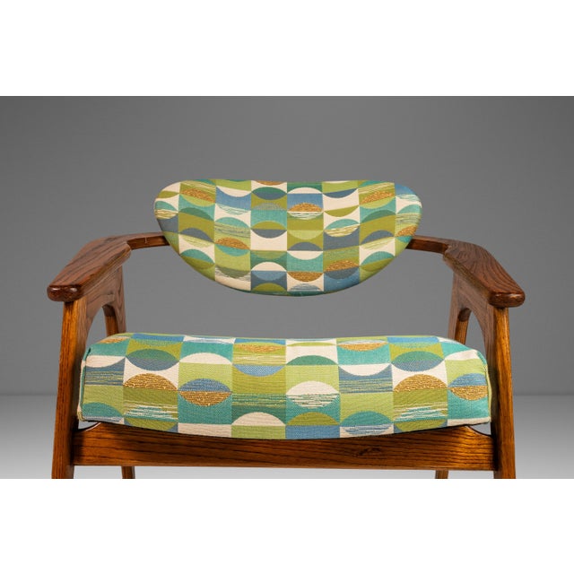 Rare Mid-Century Modern Low Profile 916-Cc Captains Chair in Oak Attributed to Adrian Pearsall for Craft Associates, Usa, C. 1960's For Sale - Image 11 of 18